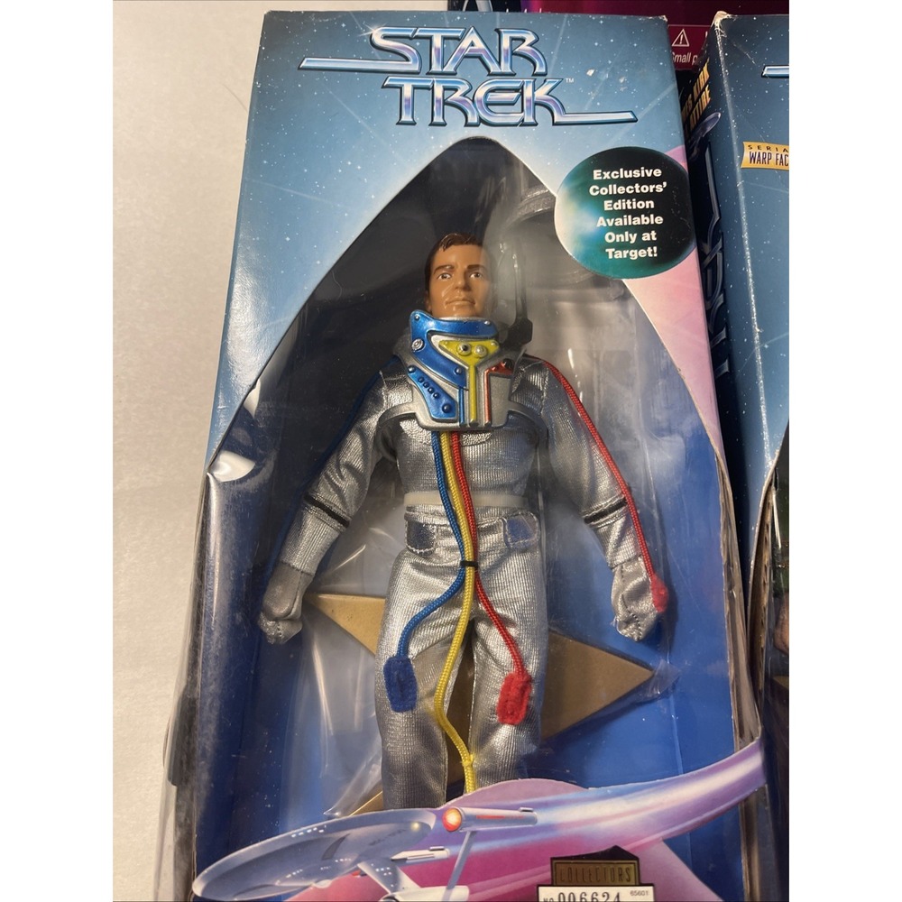 Lot of 3 Star Trek Captain Kirk 9" Action Figure New Playmates - Picture 3 of 11